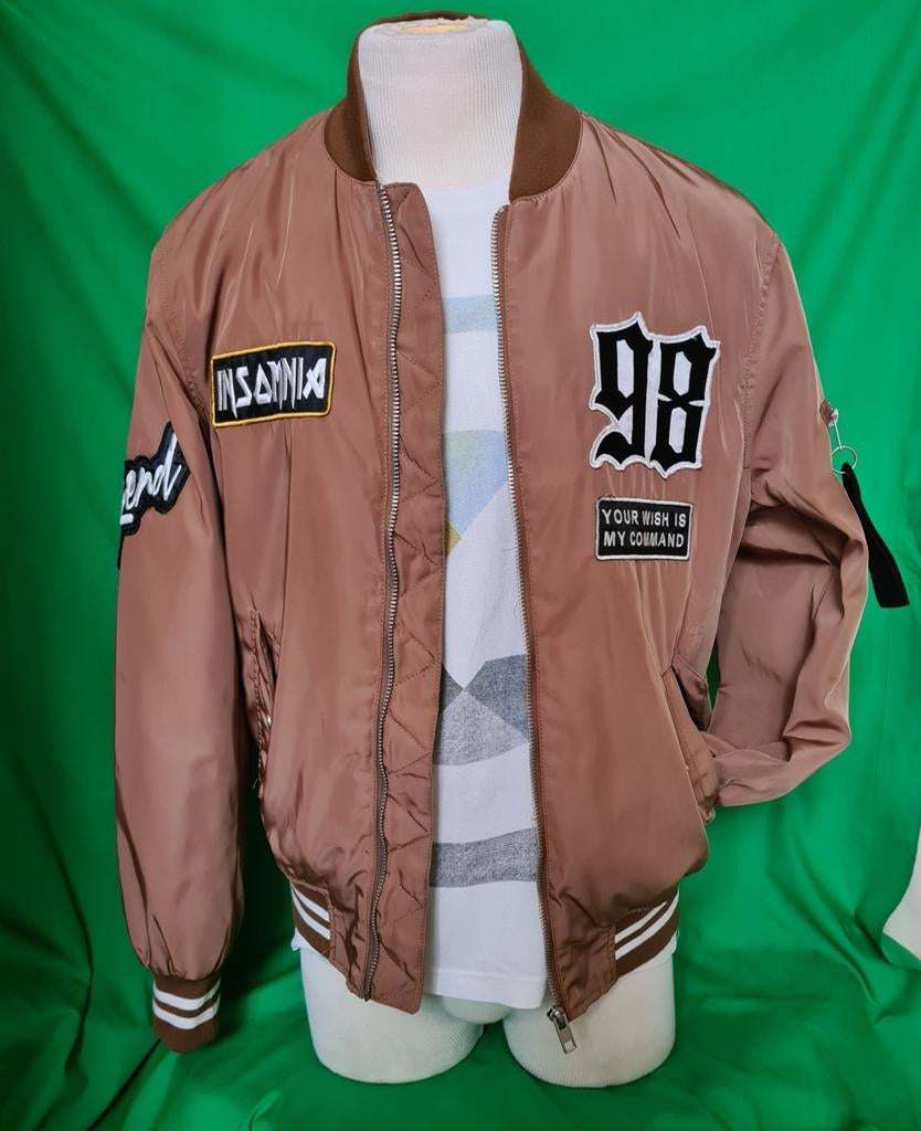 "BERSHKA" Bomberjack, camel. Mt. M. Als nieuw!, Bruin, Maat 48/50 (M), Ophalen of Verzenden, Zo goed als nieuw