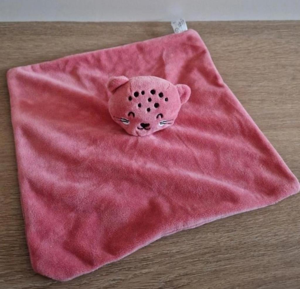 Knuffeldoekje poes Bambino Kruidvat roze doekje K9130, Ophalen of Verzenden, Zo goed als nieuw, Beer