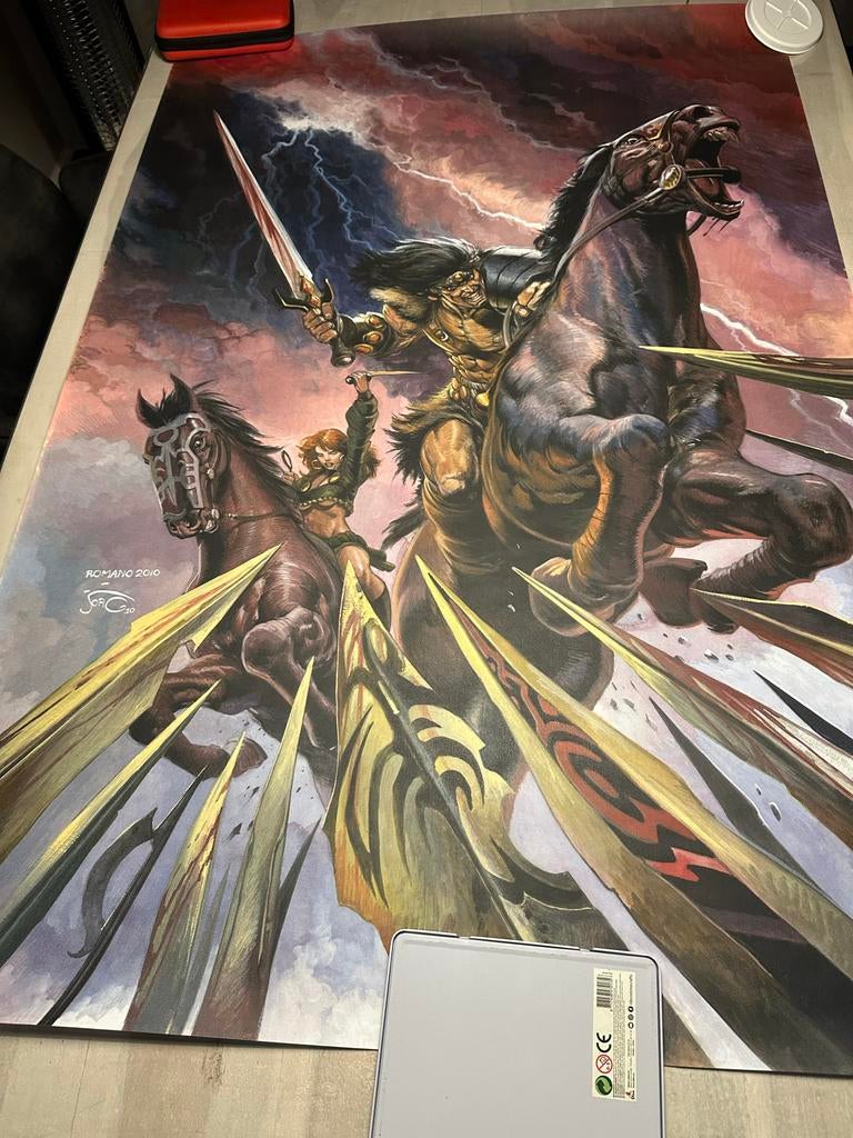 Conan de Barbaar poster . Romano Molenaar en Jorg de Vos, Boeken, Eén comic, Ophalen of Verzenden, Amerika