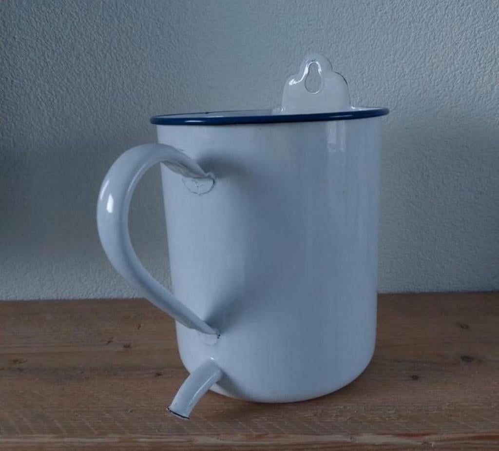 Emaille kan/lavent, Ophalen of Verzenden