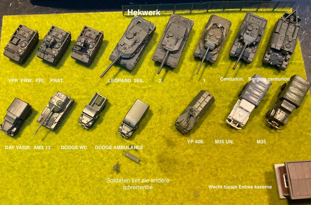NEDERLANDSE LEGERVOERTUIGEN BRUIIKBAAR BIJ N SCHAAL., Ophalen of Verzenden, Landmacht, Nederland, Overige typen