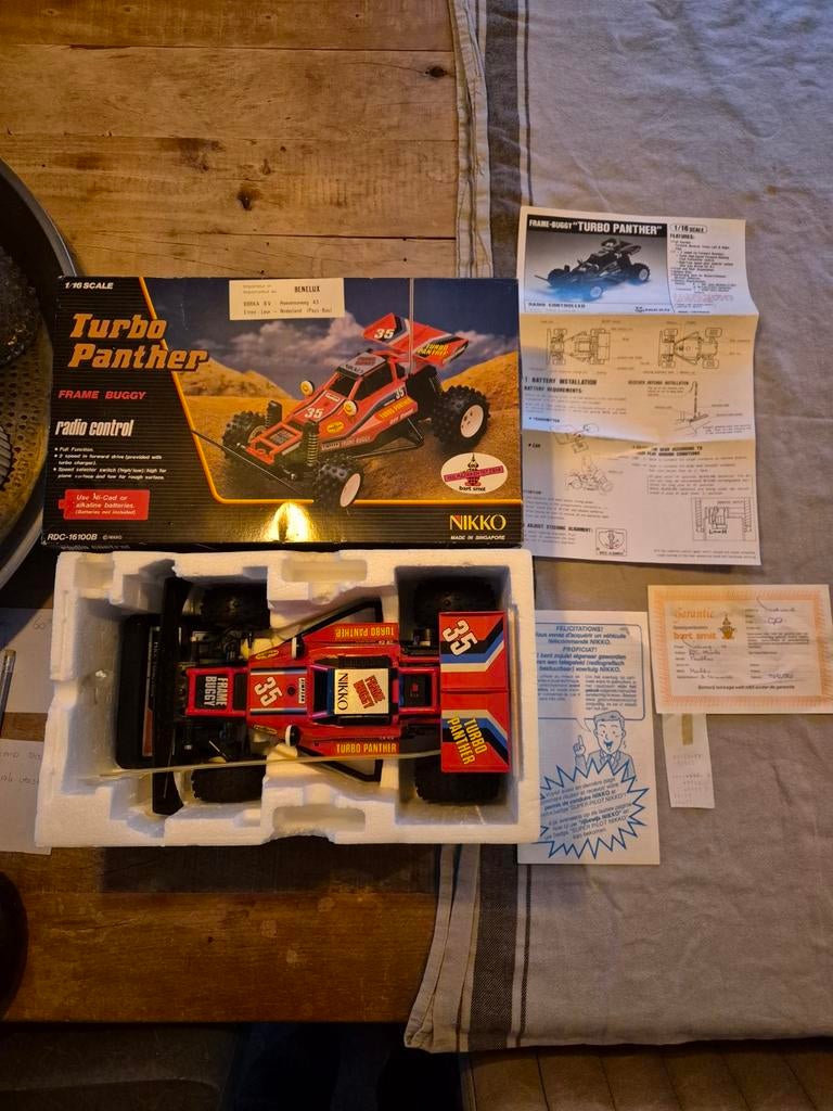 nikko turbo panther 1986 (nieuw met schade) met kassabon., Ophalen, Gebruikt, Overige schalen
