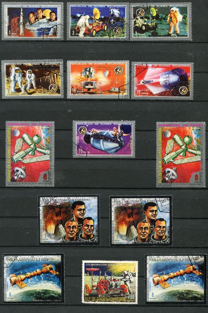 Lot zegels ruimtevaart, Postzegels en Munten, Postzegels | Thematische zegels, Verzenden, Gestempeld, Overige thema's