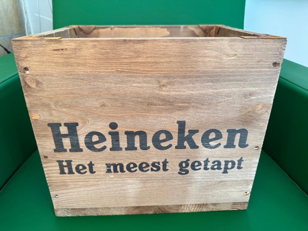 DEN HAAG, ZELDZAME NOSTALGISCHE HOUTEN HEINEKEN KRAT., Ophalen, Nieuw, Overige typen, Heineken