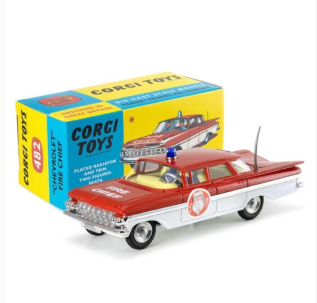 Chevrolet Fire Chief brandweer schaal 1/50 CORGI NEW ref 482, Hobby en Vrije tijd, Modelauto's | 1:43, Verzenden, Nieuw, Auto