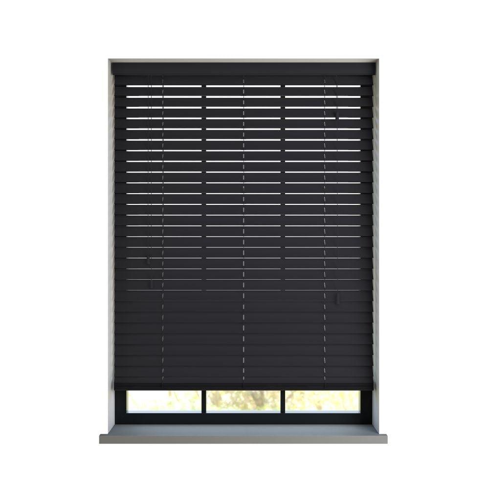 Houten jaloezieën zwart, 100 tot 150 cm, Zwart, Nieuw, Ophalen of Verzenden