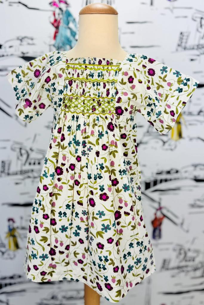 Bonpoint Paysanne jurk met smokwerk maat 4 NIEUW (200 euro), Customercare@bonpoint.com, Bonpoint EU, Meisje, Nieuw