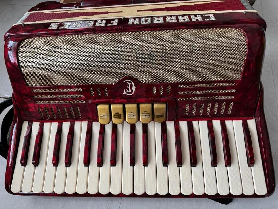 Charron Frères Accordeon met Koffer, Muziek en Instrumenten, Gebruikt, Met koffer, Toetsaccordeon, Ophalen