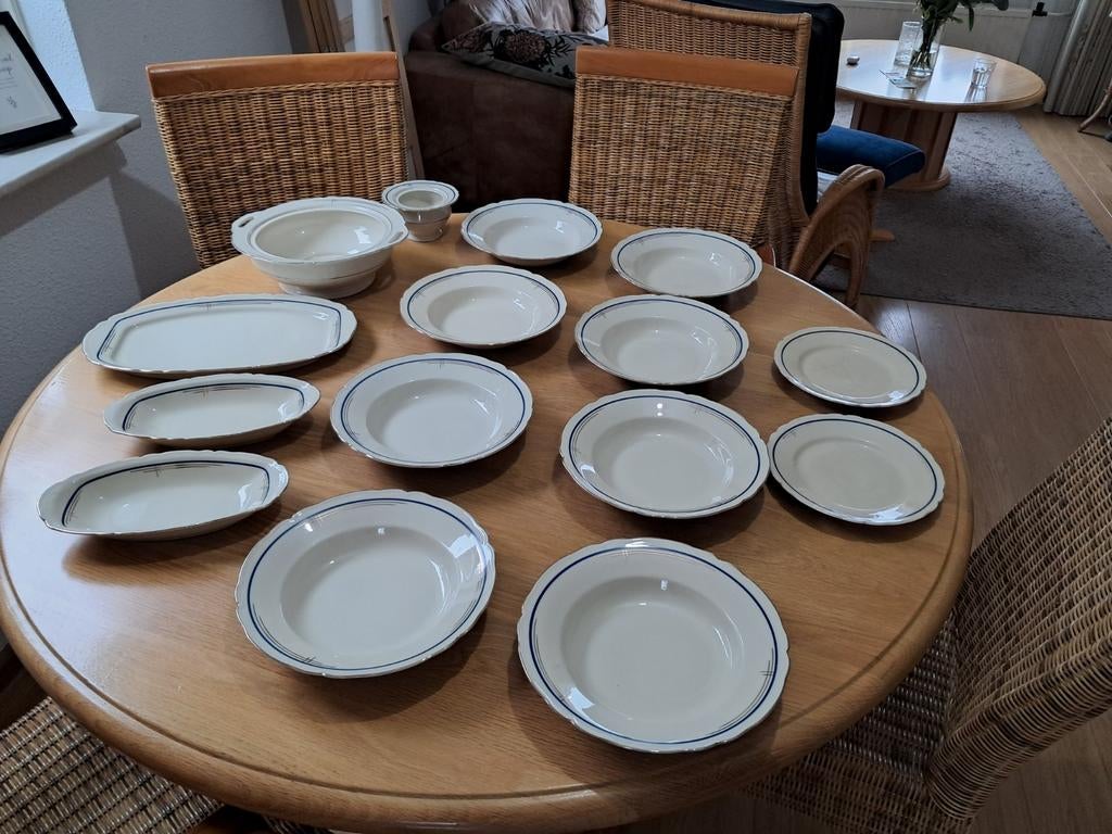 Antiek Jäger servies, Ophalen of Verzenden