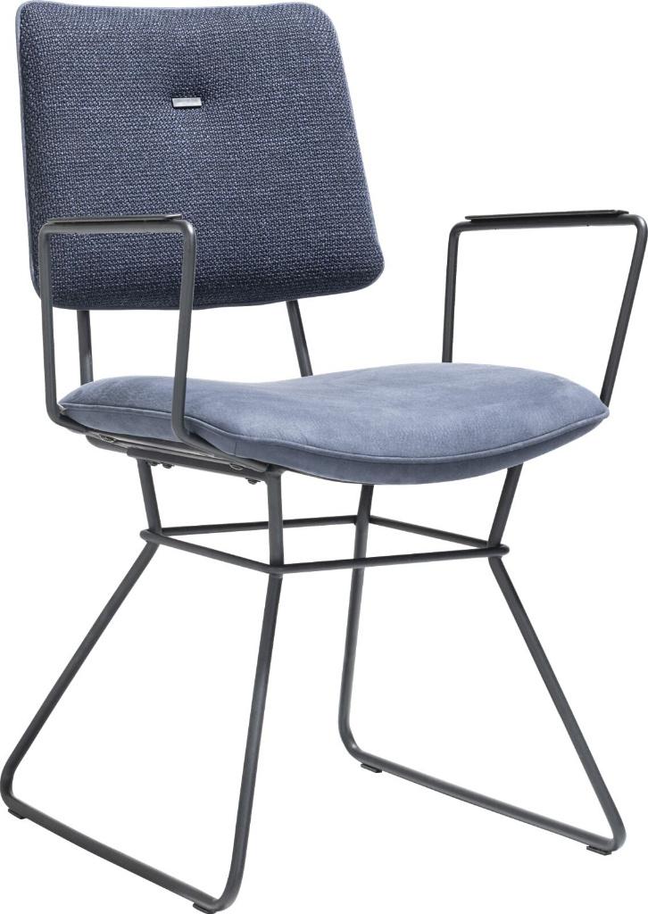 6 Nieuwe armeleuning stoelen. Blauw + zwart frame Otis Xooon, Ophalen, Blauw, Leer, Nieuw