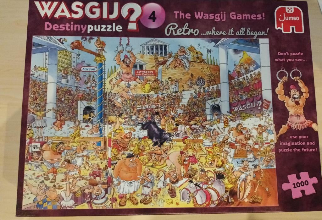 Puzzel Wasgij, de Wasgij Games 1000 stukjes, Ophalen of Verzenden, 500 t/m 1500 stukjes, Zo goed als nieuw, Legpuzzel