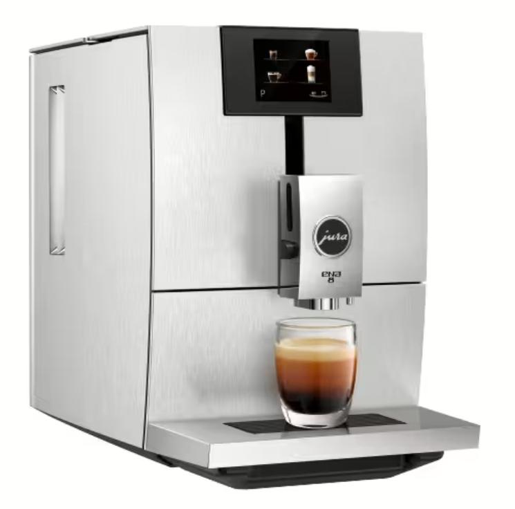 JURA ENA8 massive aluminium compact espresso machine 15222, Stoompijpje, Espresso apparaat, 10 kopjes of meer, Ophalen of Verzenden