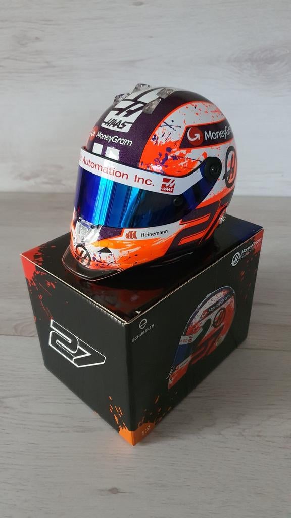 Nico Hulkenberg Haas f1 team 2023 helm 1:2, Ophalen of Verzenden, Nieuw, Formule 1