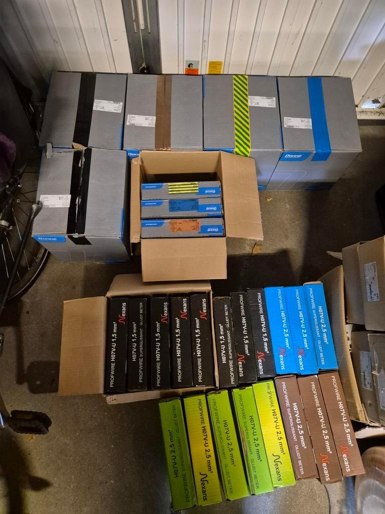 VD Draad Nexans,Donne,Draka zw,br,blauw,gr/gl. 23.50 -33.50, Doe-het-zelf en Verbouw, Nieuw, Ophalen of Verzenden, Kabel of Snoer