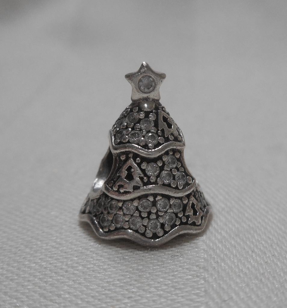 Zilveren Pandora kerstboom bedel nr.1412, Verzenden, Pandora, Zo goed als nieuw, 1 bedel