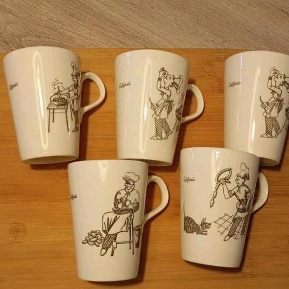 Vintage Californie Melkbekers - Set van 5, Ophalen of Verzenden, Zo goed als nieuw