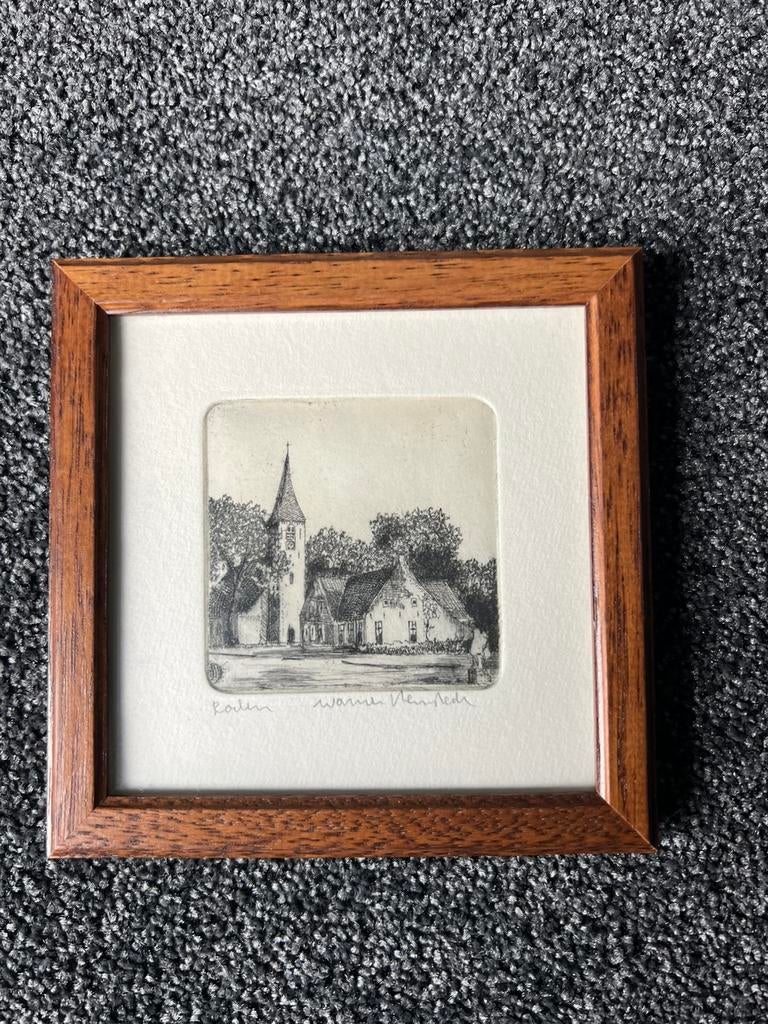 Ets van Warner Hemstede Roden, Antiek en Kunst, Ophalen of Verzenden