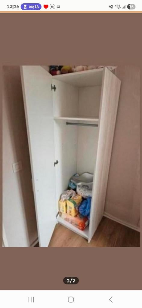 Kledingkast, Ophalen, 150 tot 200 cm, Eikenhout, Zo goed als nieuw