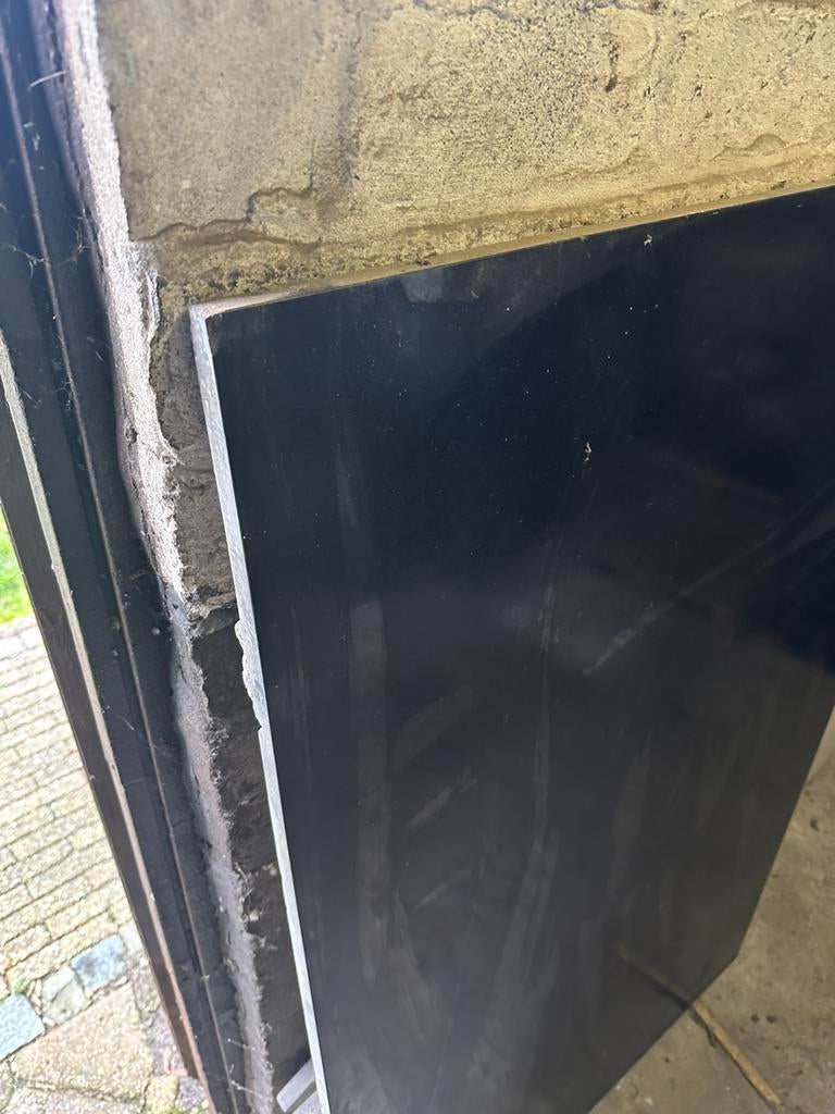 Zwart granieten plaat, Ophalen of Verzenden, Gebruikt, Overige materialen, Minder dan 20 mm