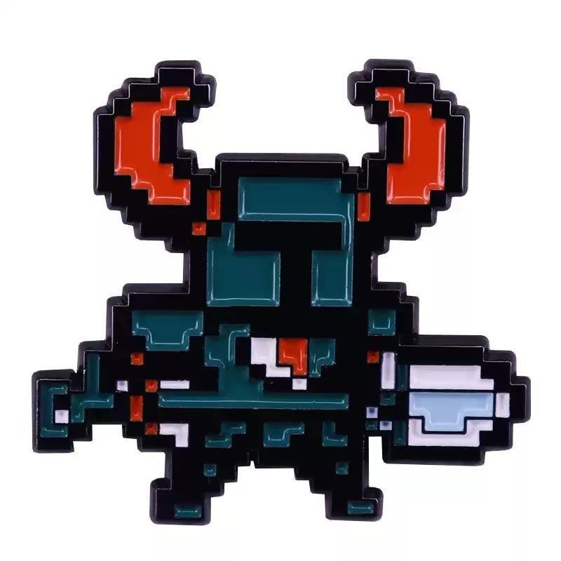 SHOVEL KNIGHT Pixel Art Enamel Pin speld broche, Ophalen of Verzenden, Kuifje, Nieuw, Beeldje of Figuurtje