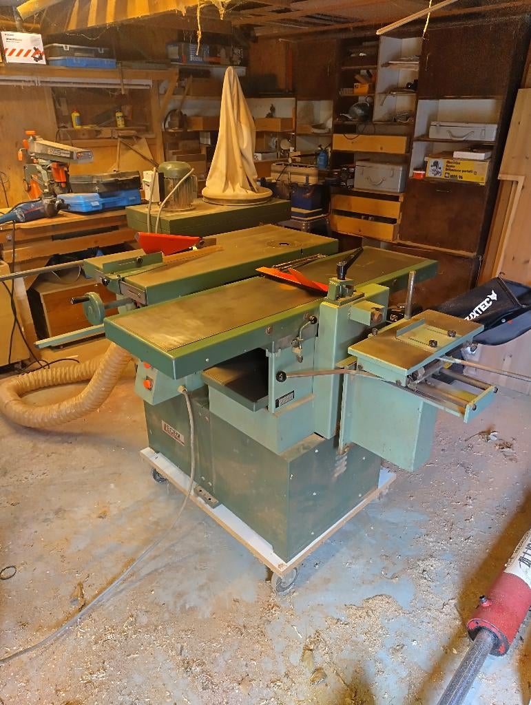 Ecem C.26 Combinatie houtbewerkingsmachine  + afzuiger., Zakelijke goederen, Machines en Bouw | Houtbewerking, Ophalen