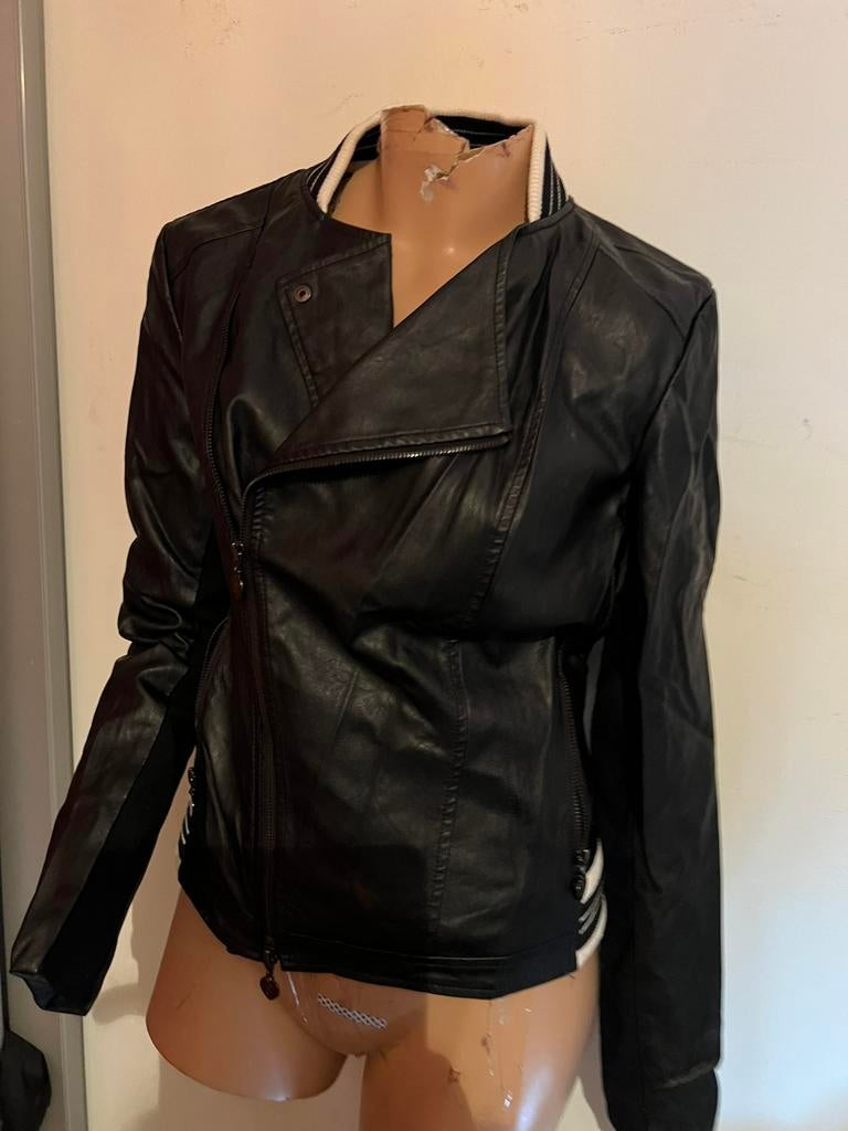 TWIN SET jas vegan  leer maat S   origineel ZGAN, Twinset, G, G, Zwart