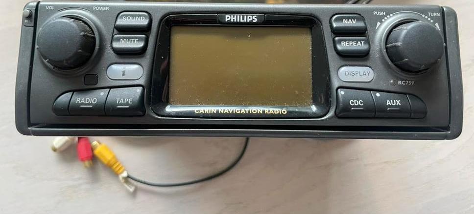 Philips auto radio / Carin navigatie compleet youngtimer, Auto diversen, Ophalen of Verzenden, Zo goed als nieuw