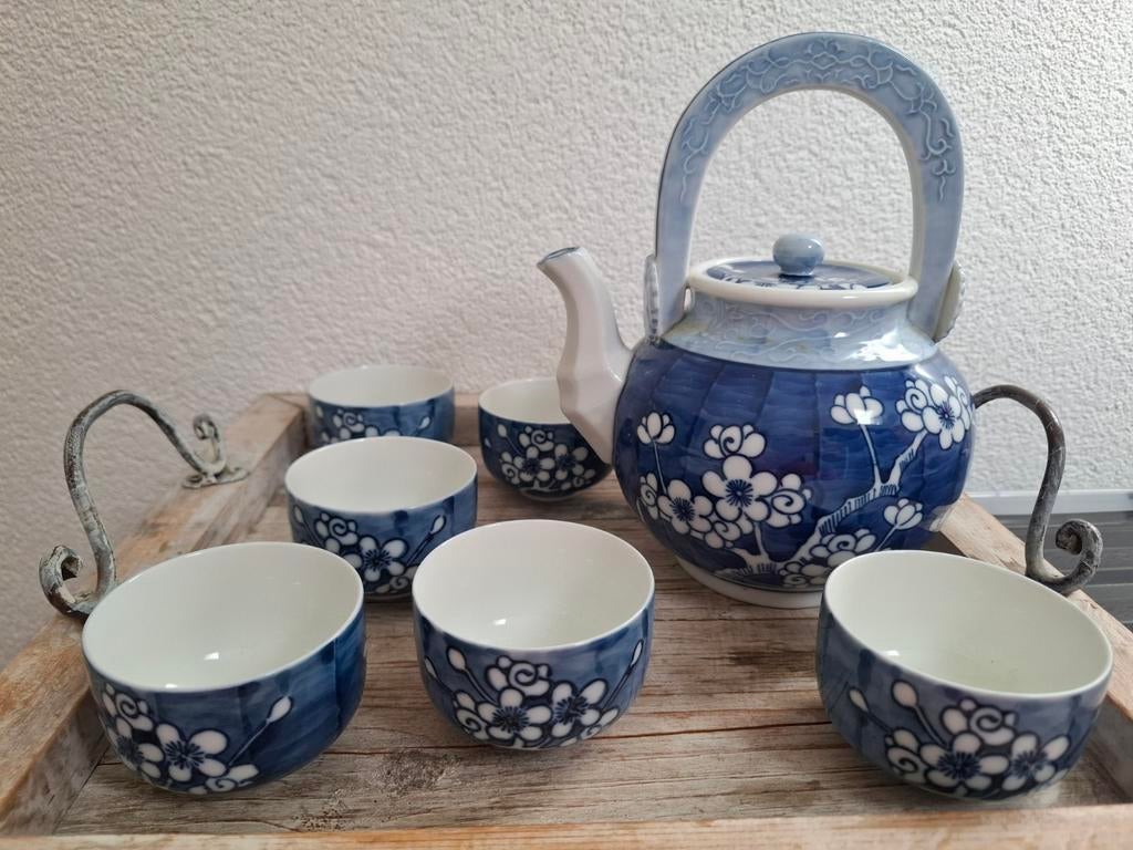 Chinees Theeservies handpainted, Ophalen of Verzenden