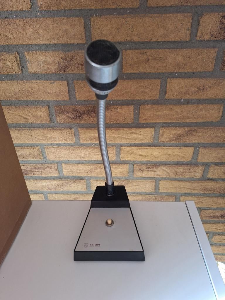 Philips Tafelmike vintage tafel microfoon, Ophalen of Verzenden