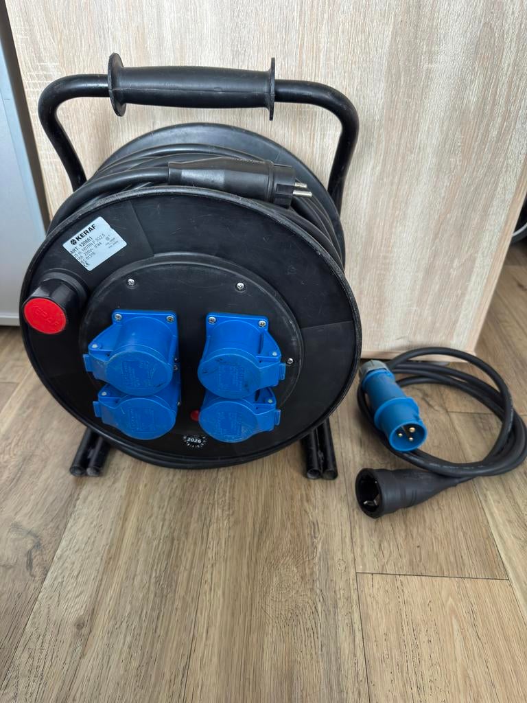 KERAF Kabelhaspel 40mtr, 100 liter of meer, Ophalen, Zo goed als nieuw