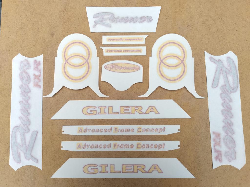 Stickerset Gilera Runner Fxr single disk, Ophalen of Verzenden