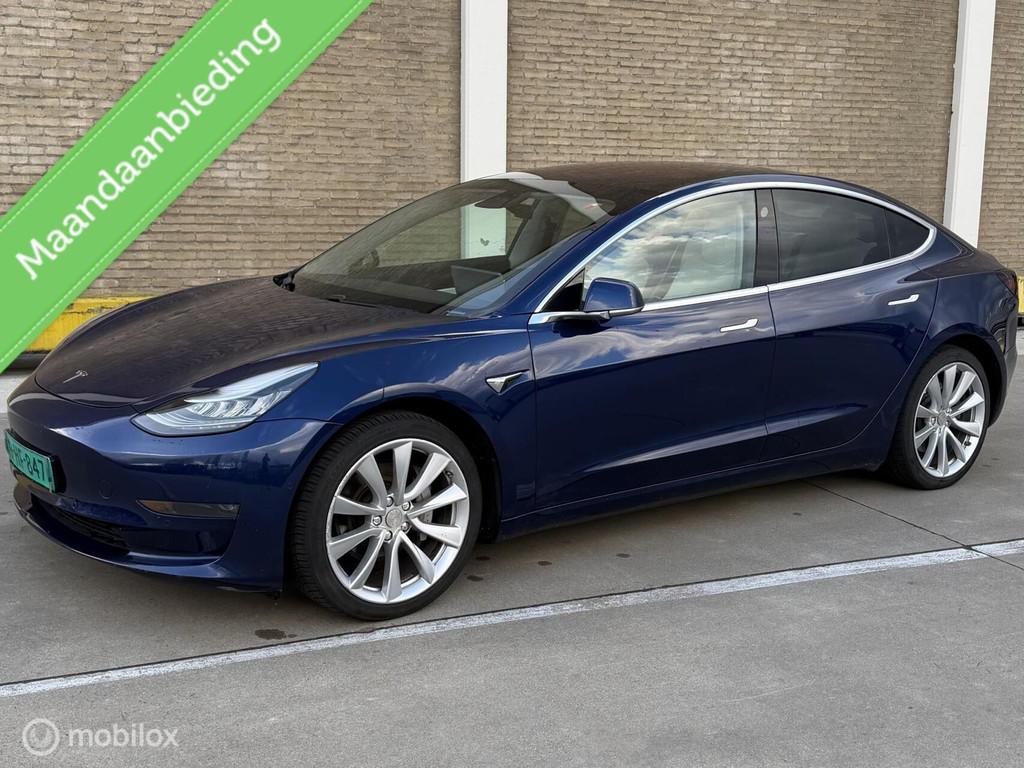 Tesla Model 3 Long Range AWD 75kWh 88%SoH Enhanced Autopilot, Auto's, Tesla, Automaat, Blauw, 351 pk, Geïmporteerd
