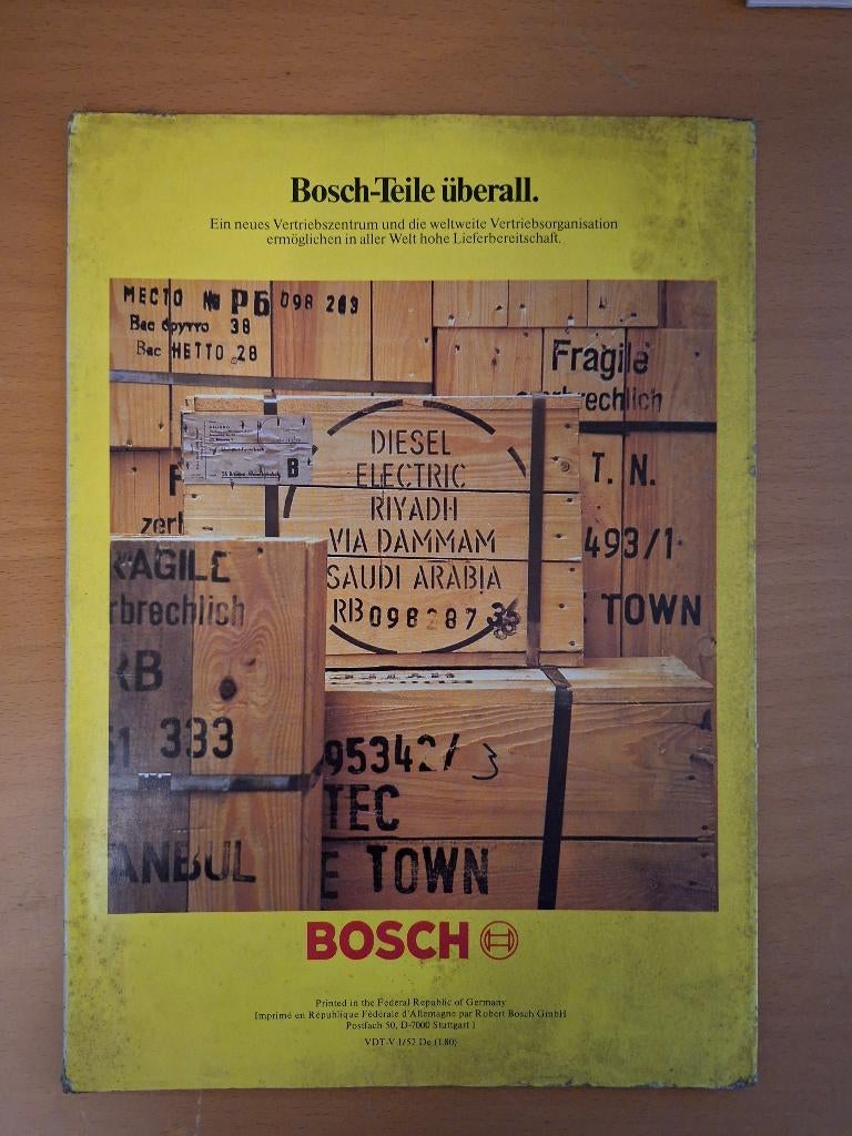 Folder Bosch onderdelen voor de startmotor en dynamo, Verzenden, Gelezen, Tractor en Landbouw