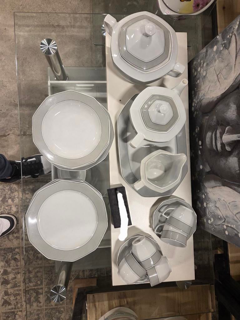 Bavaria servies met grijs patroon, Huis en Inrichting, Keuken | Servies, Ophalen of Verzenden