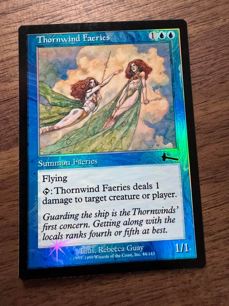 NM Thornwind Faeries (foil) Urza's Legacy, Hobby en Vrije tijd, Verzamelkaartspellen | Magic the Gathering, Verzenden, Zo goed als nieuw