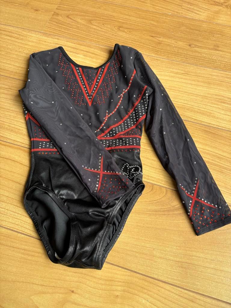 Sparkle and dream turnpak lange mouw, maat CME (122/128), Sport en Fitness, Turnen, Ophalen, Zwart, Kindermaat 122 t/m 140, Zo goed als nieuw