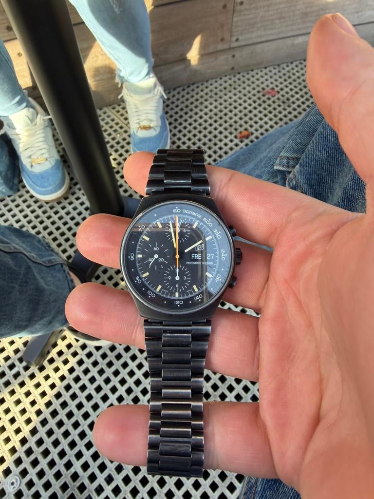 Porsche design horloge chorograph 1, Ophalen of Verzenden, Zo goed als nieuw, Staal, Overige merken