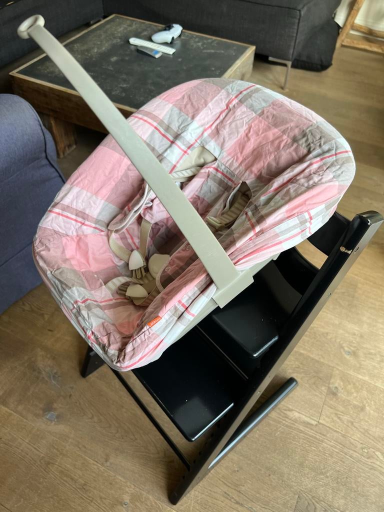 Stokke Tripp Trapp kinderstoel met baby- en peuter inzet, Ophalen, Gebruikt, Meegroeistoel, Aanschuifbaar