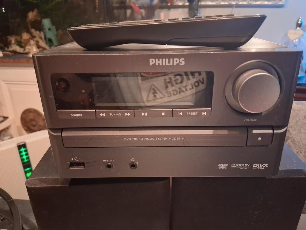 Philips compacte stereo + dvd speler en boxen, Ophalen of Verzenden