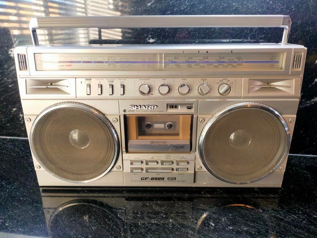 Sharp GF-8989 Boombox - Vintage Ghetto Blaster (1981), Ophalen of Verzenden, Gebruikt