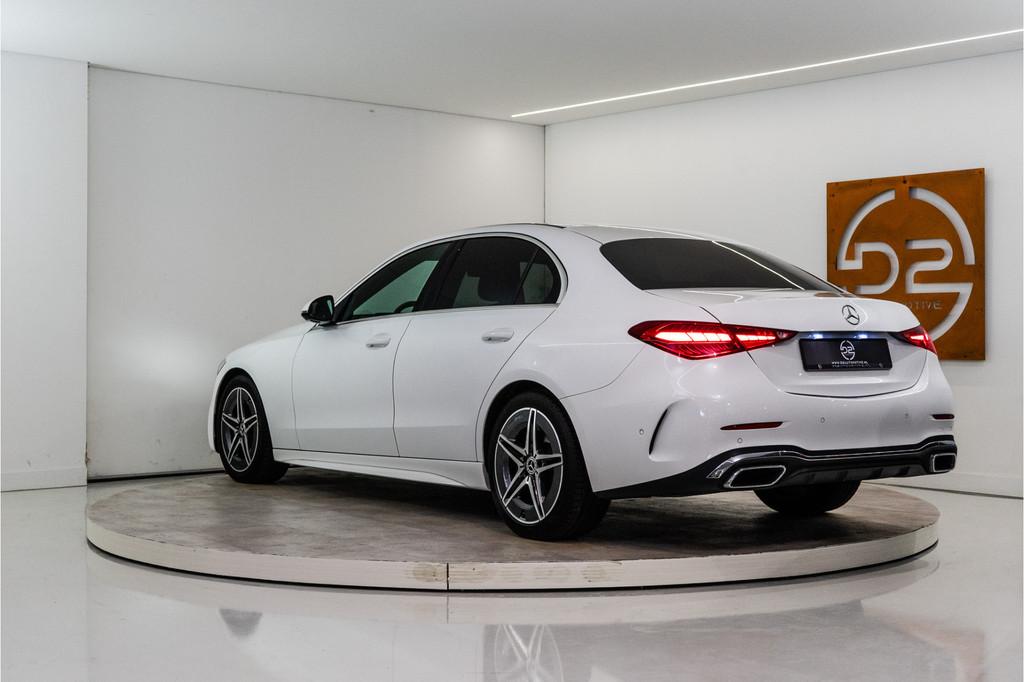 Mercedes-Benz C-Klasse 180 AMG Line 170PK | Sfeer | Carplay, Automaat, 12 maanden, Wit, Origineel Nederlands