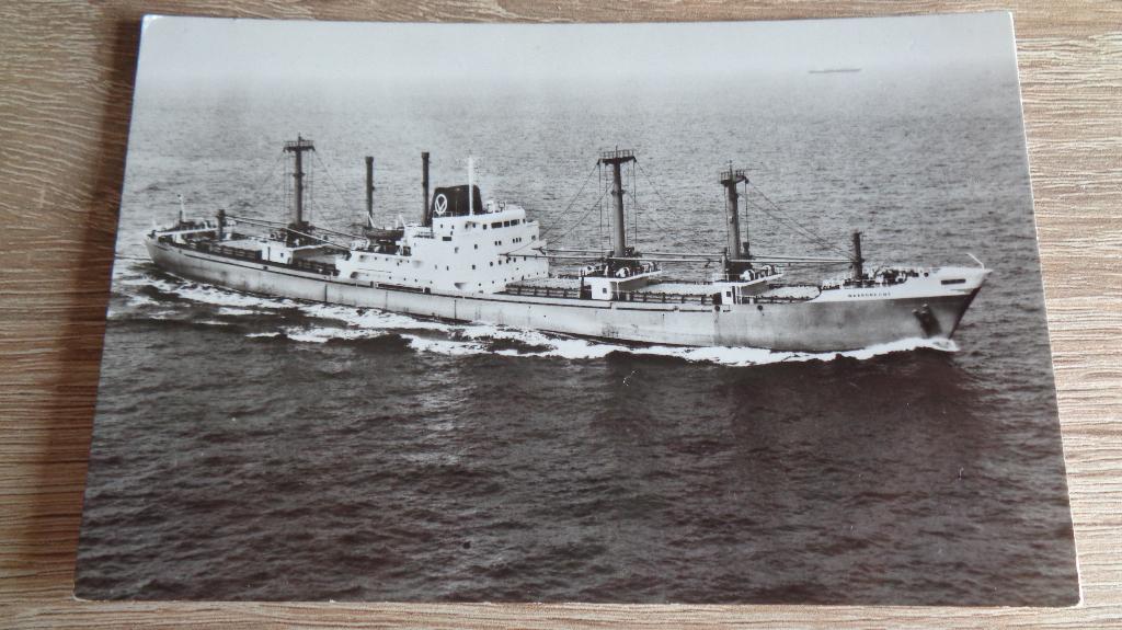 m.s Waardrecht, Verzamelen, Scheepvaart, Verzenden, Gebruikt, Kaart, Foto of Prent