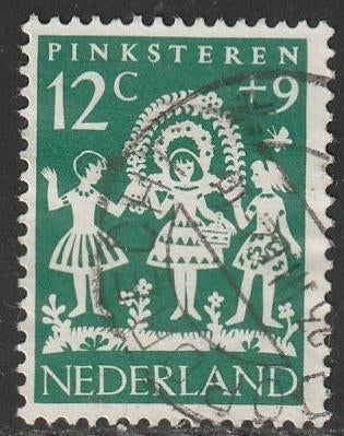 Nederland 1961 762 Kind 12c Pinksteren, Gest Dordrecht, Ophalen of Verzenden, Na 1940, Gestempeld