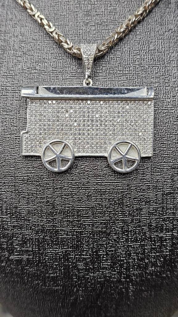 925 Zilveren Reizigers Wagen Hanger