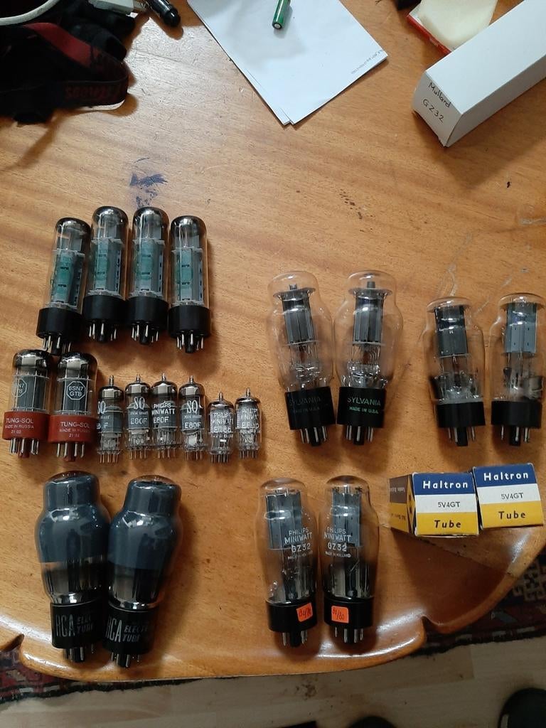 VINTAGE BUIS-MULLARD/PHILIPS/RCA/HALTRON/EH/TUNGSOL/SYLVANIA, Audio, Tv en Foto, Buizenversterkers, Ophalen, Buis of Buizen