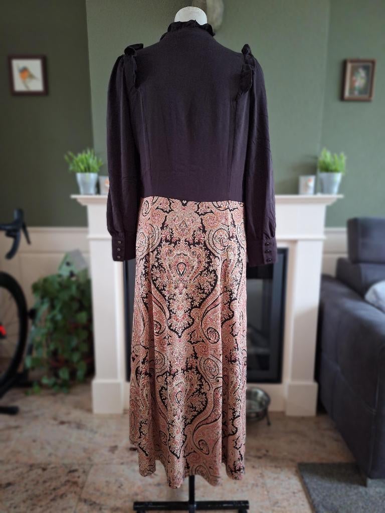 K-Design K Design lange bruin roze jurk M 38, Kleding | Dames, Maat 38/40 (M), K-design, Bruin, Verzenden