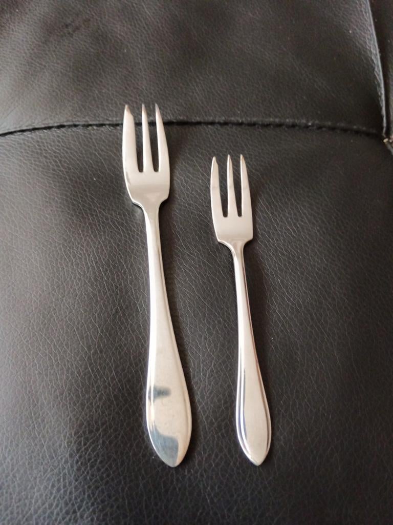 Gero Zilvium 90 model Puntfilet 14 cm Gebaksvorkje, Ophalen of Verzenden