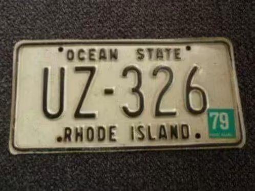 Kentekenplaat licenseplate Rhode Island 1979 USA, Verzenden, Gebruikt, Auto's