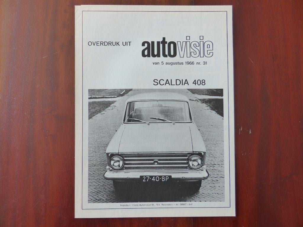 Scaldia 408 test Auto Visie 1966, Verzenden, Zo goed als nieuw, Algemeen