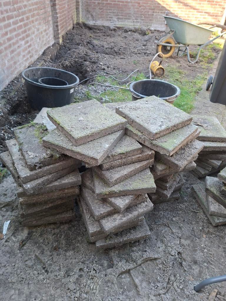 Tegels 30x30, Tuin en Terras, Tegels en Klinkers, Ophalen, Gebruikt, Beton, Terrastegels